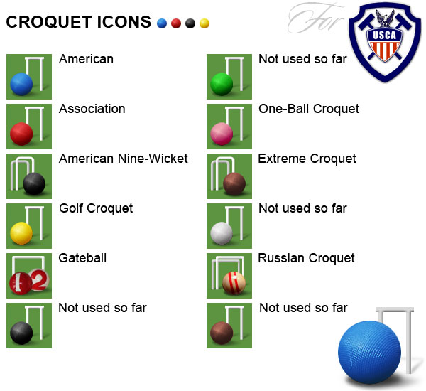 Croquet icons. ������ ������.