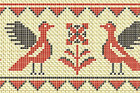 Орловский спис (имитация вышивки для декора упаковки). Corel.